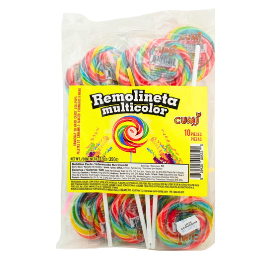 CUMI PALETA REMOLINETA MULTICOLOR 16/10 CT