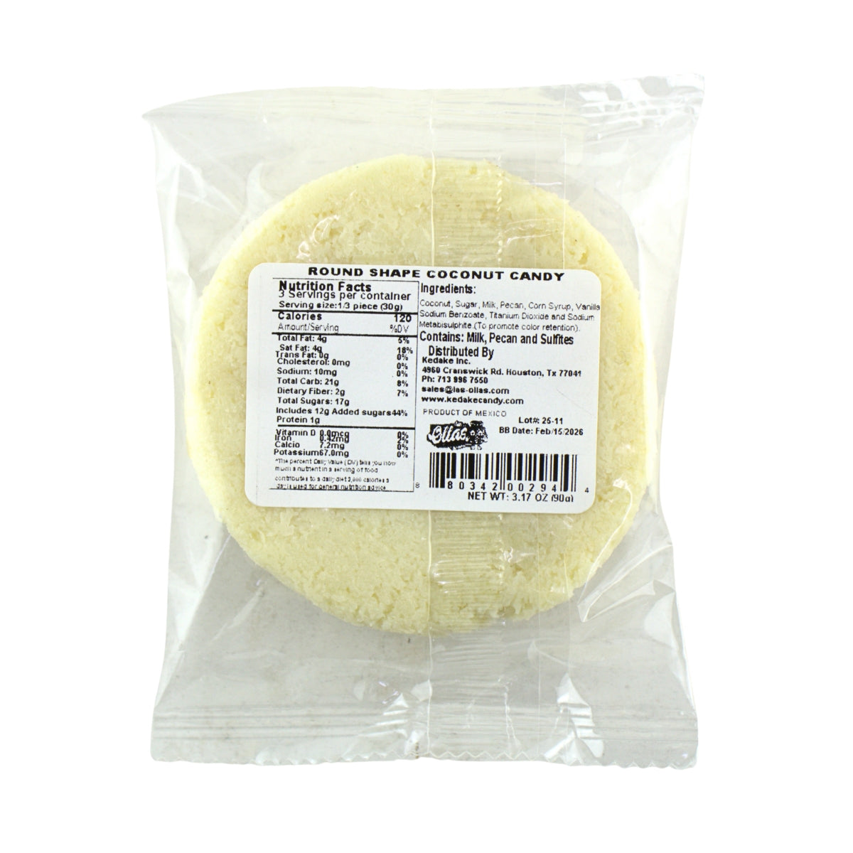 Las Ollas Coconut round 5/3.17 oz.